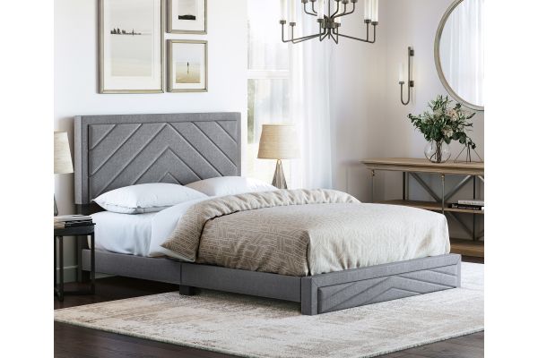Batavia Full Platform Bed - Grey