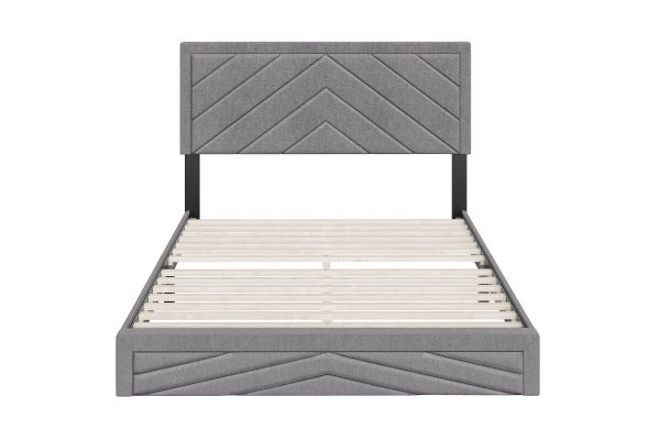 Batavia Full Platform Bed - Grey