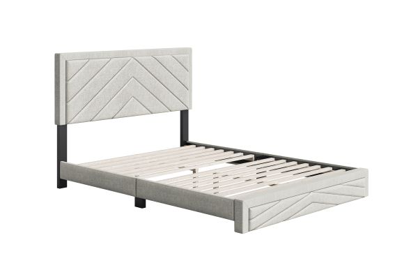 Batavia Queen Platform Bed - White