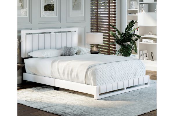 Bethel Full Platform Bed - White