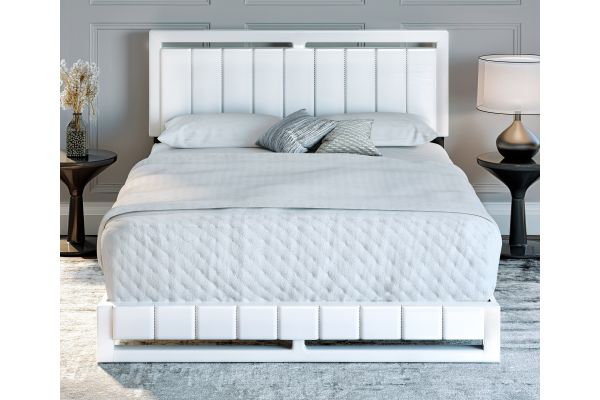 Bethel Twin Platform Bed - White