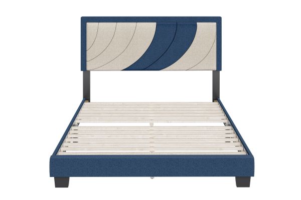 Enya Full Platform Bed - Blue/Ivory