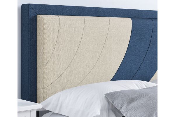 Enya Full Platform Bed - Blue/Ivory