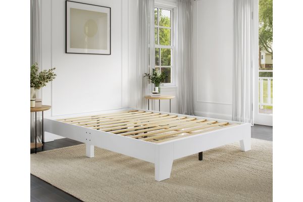 Moreno Queen Platform Bed - White