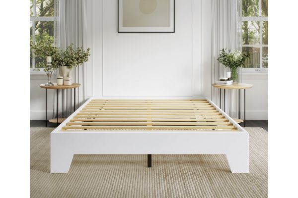 Moreno Queen Platform Bed - White
