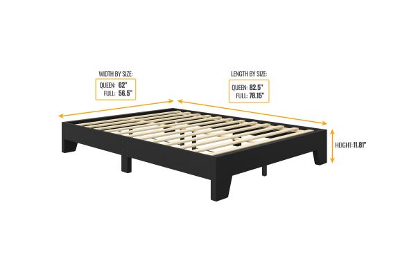 Moreno Twin Platform Bed - Black