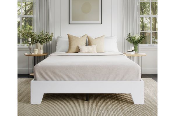 Moreno Twin Platform Bed - White