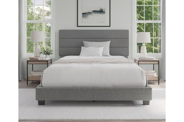 Sardinia Queen Platform Bed - Grey