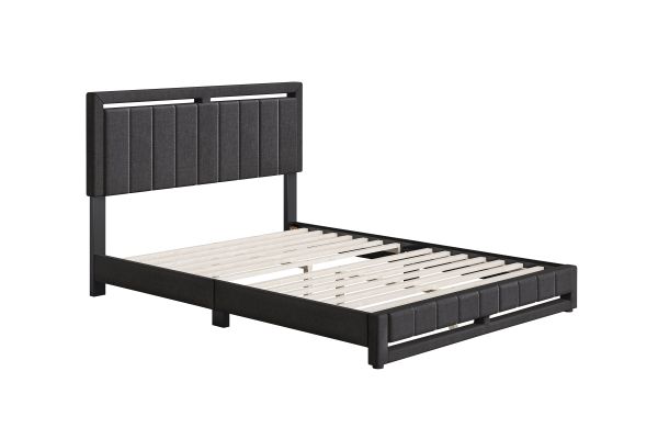 Shiloh King Platform Bed - Charcoal