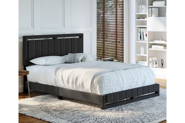 Shiloh King Platform Bed - Charcoal