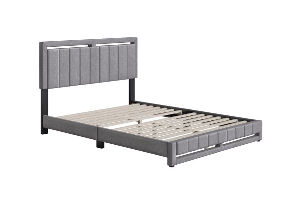 Shiloh Queen Platform Bed - Grey