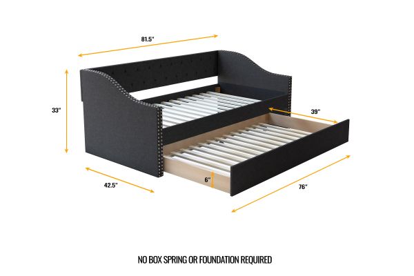 Mandrake Daybed with Trundle - Black