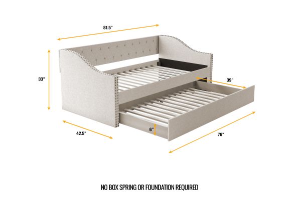 Mandrake Daybed with Trundle - White