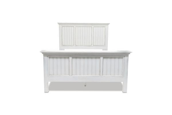 Monaco Queen Bed - White