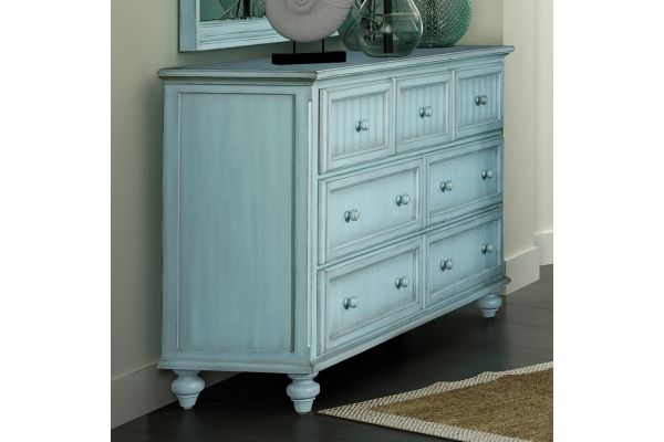 Monaco 7 Drawer Dresser - Blue