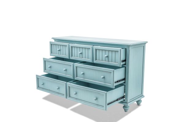 Monaco 7 Drawer Dresser - Blue
