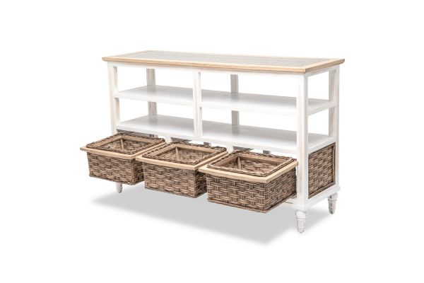 Island Breeze 3-Basket Entertainment Center