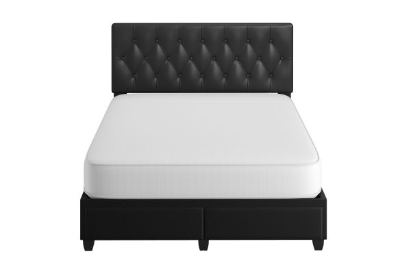 Victory Full Platform Bed with Drawers - Black