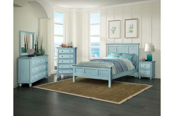 Monaco Queen Headboard - Blue
