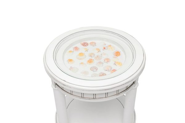 Monaco Round End Table with Tray Insert