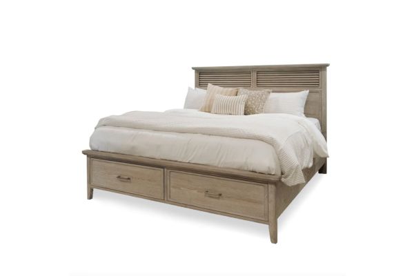 Cape May King Storage Bed Solid Wood Coastal Charm 