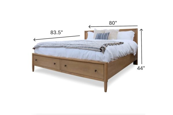Chatham King Low Profile Platform Solidwood Bed with Storage