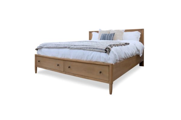 Chatham Queen Low Profile Platform Solidwood Bed with Storage