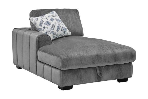 Overnight Grey 3-Piece Sleeper Sectional with Dual Chaises