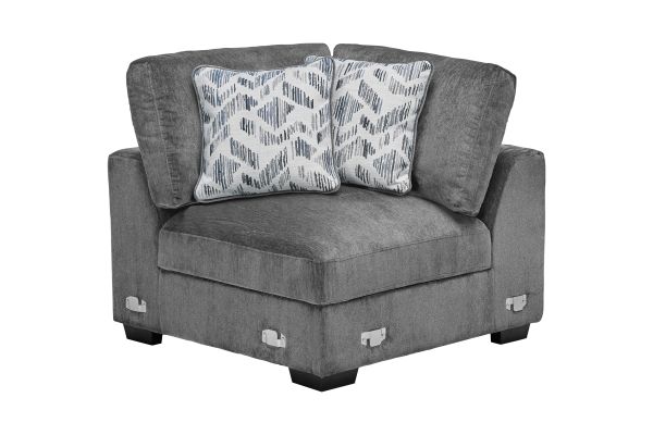 Overnight Grey 4-Piece Sleeper Sectional with Right Arm Facing Chaise