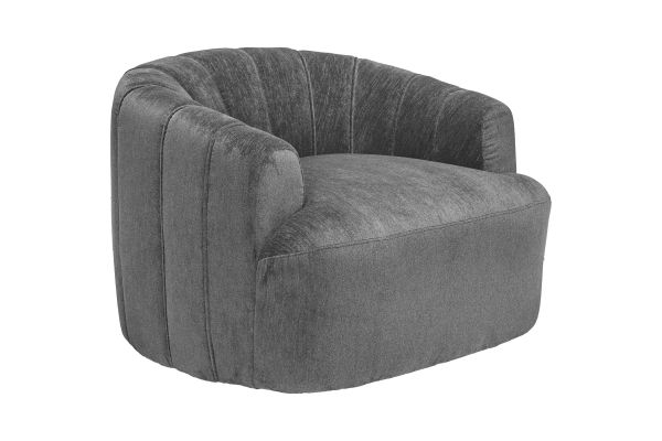Overnight Grey Swivel Chair
