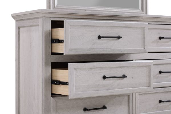 Arthur Light Grey 5-Piece Queen Bedroom Set