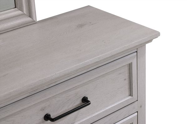 Arthur Light Grey Dresser + Mirror