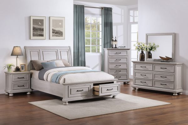 Arthur Light Grey Dresser + Mirror