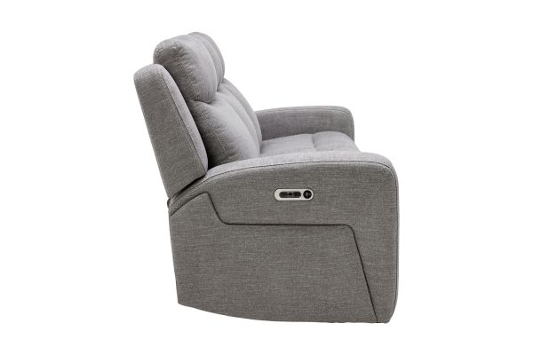 Summit Grey Dual Power Reclining Sofa