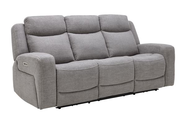 Summit Grey Dual Power Reclining Sofa
