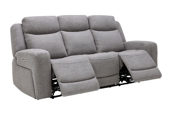 Summit Grey Dual Power Reclining Sofa