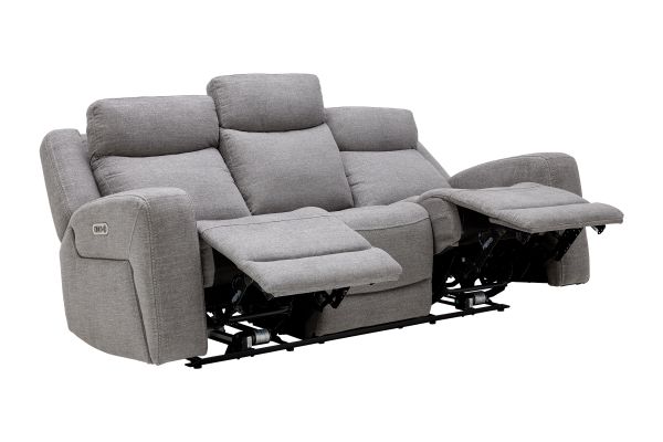 Summit Grey Dual Power Reclining Sofa
