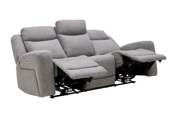 Summit Grey Dual Power Reclining Sofa