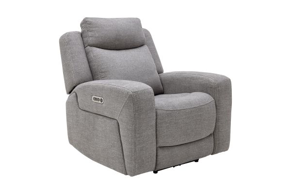 Summit Grey Dual Power Recliner