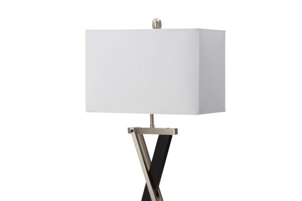 Lux Lighting Modern Sleek Metal Table Lamps (Set of 2)