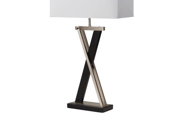 Lux Lighting Modern Sleek Metal Table Lamps (Set of 2)