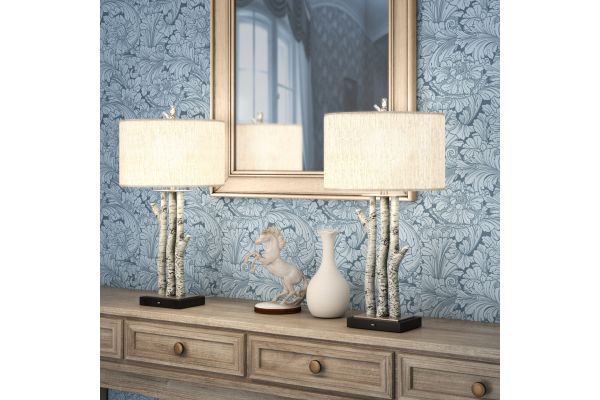 Birchwood Coastal Trio 29.5" Whitewash Table Lamps (Set of 2)