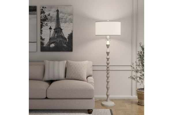 Zenith 66" White Floor Lamp