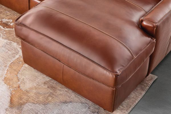 Berlin 6-Piece Dual Power Reclining Leather Sectional with Right Arm Facing Chaise