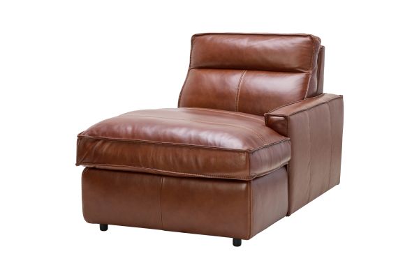 Berlin 6-Piece Dual Power Reclining Leather Sectional with Right Arm Facing Chaise