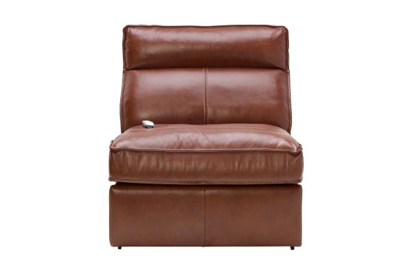 Berlin 6-Piece Dual Power Reclining Leather Sectional with Right Arm Facing Chaise