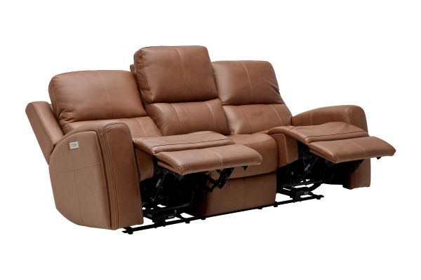 Linton Caramel Triple Power Reclining Sofa