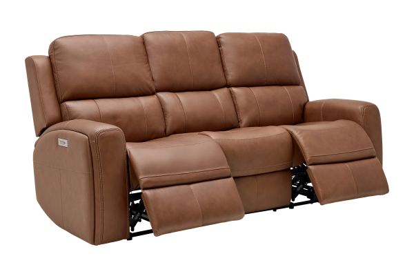 Linton Caramel Triple Power Reclining Sofa