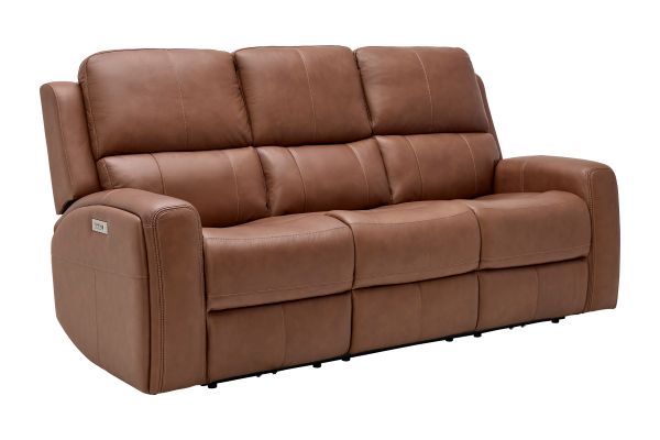 Linton Caramel Triple Power Reclining Sofa