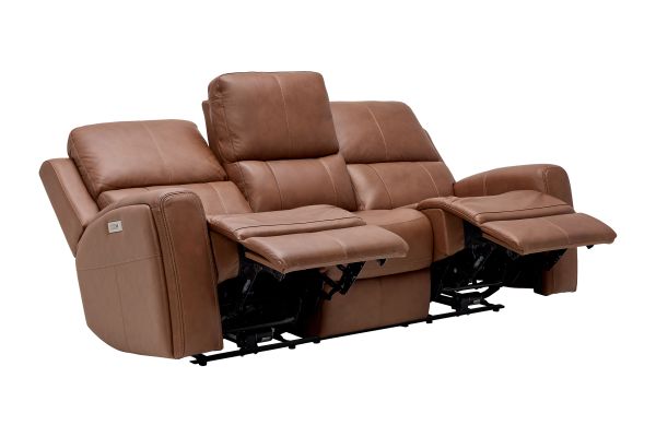 Linton Caramel Triple Power Reclining Sofa